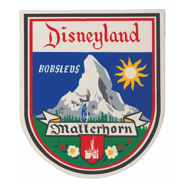 A Matterhorn Bobsled Vehicle Decal.