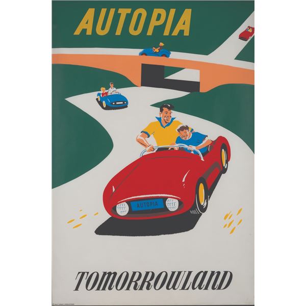 A Tomorrowland Autopia Attraction Poster.