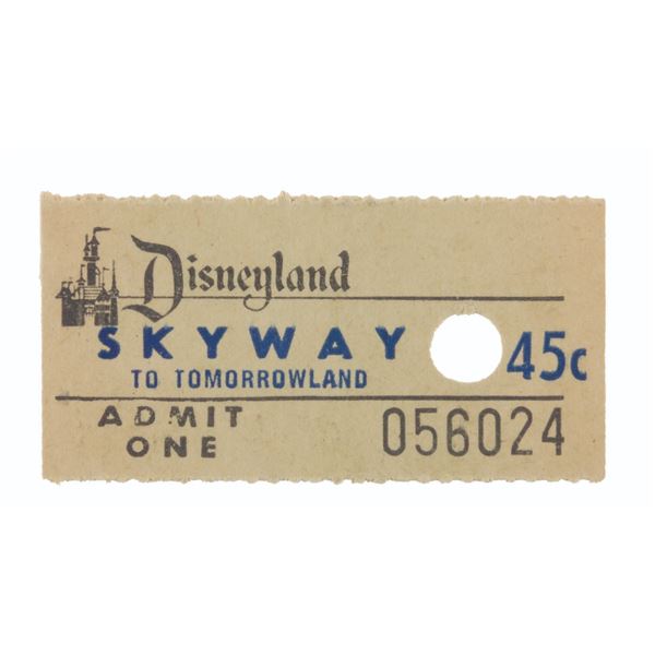 A Disneyland Skyway Booth Ticket Stub.