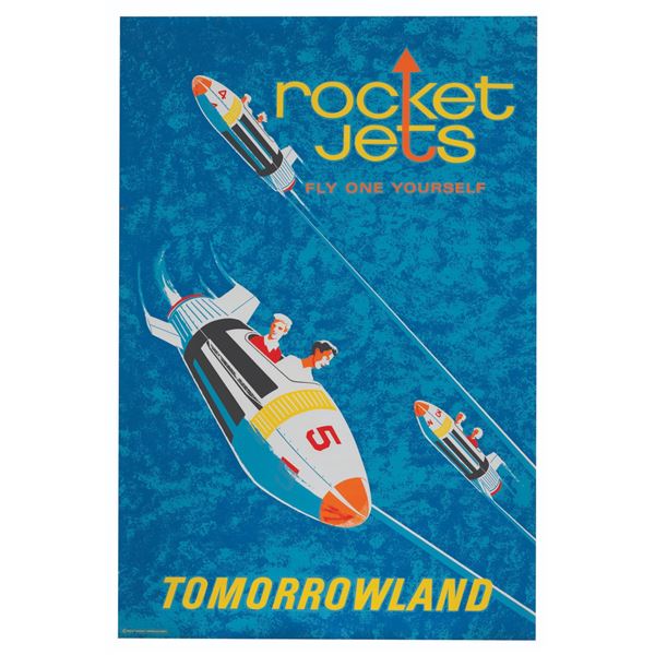A Tomorrowland Rocket Jets Attraction Poster.