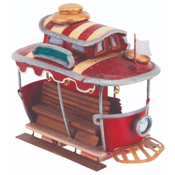A Toontown Jolly Trolley Scale Model.