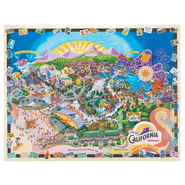 A Disney’s California Adventure Grand Opening Imagineer Map.