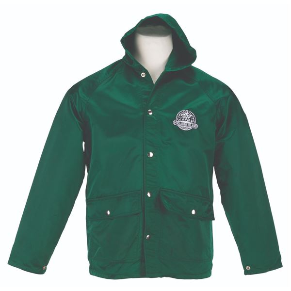 A Pleasure Island Satin Jacket.