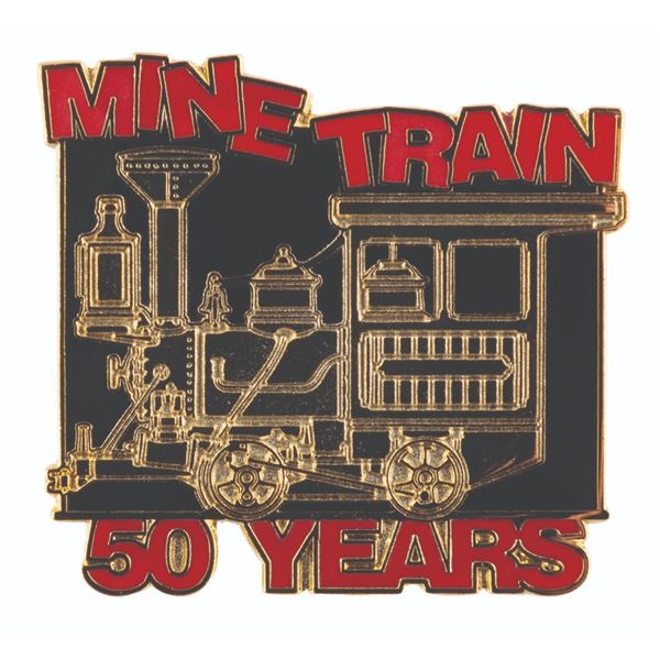 A Rare Disneyland Secret Society Mine Train Pin.