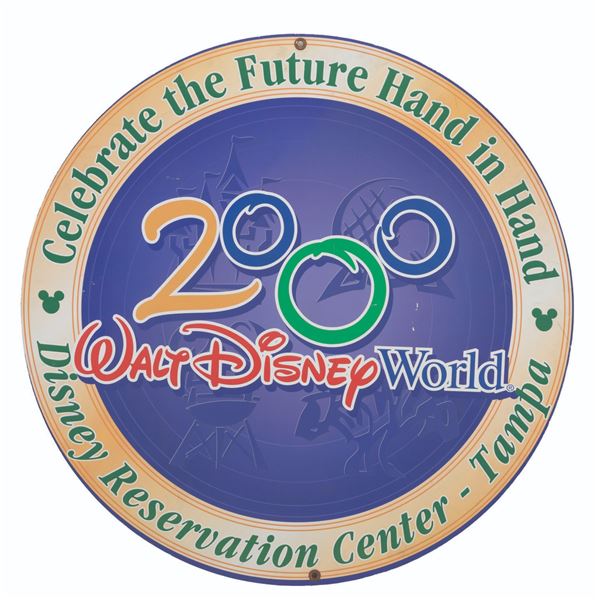 A Walt Disney World 2000 Reservation Sign.