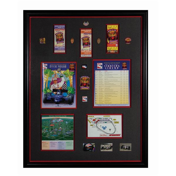 A Walt Disney World Speedway Indy 200 Framed Set.