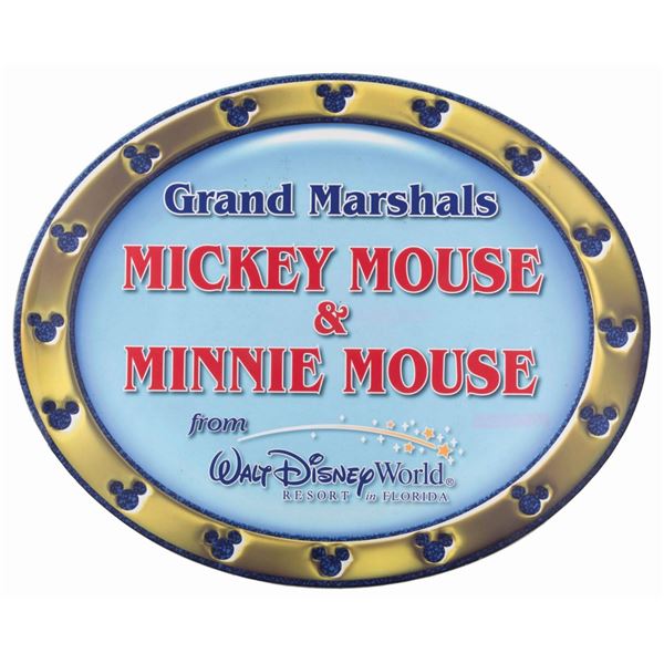 A Walt Disney World Magnetic Parade Sign.