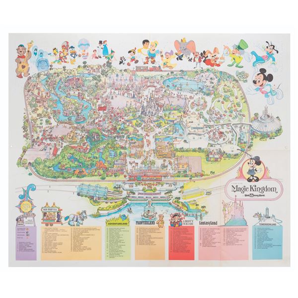A 1979 Walt Disney World Magic Kingdom Souvenir Map.