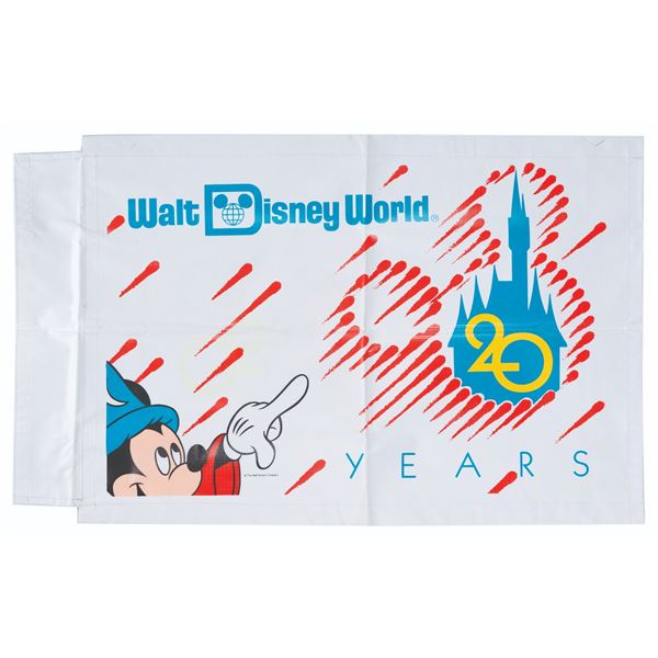 A Walt Disney World 20th Anniversary Two-Sided Banner.