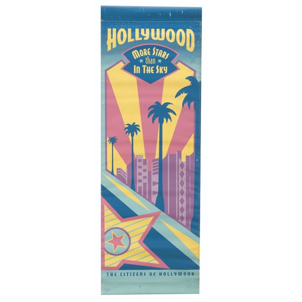 A Disney-MGM Studios Double-Sided Hollywood Banner.