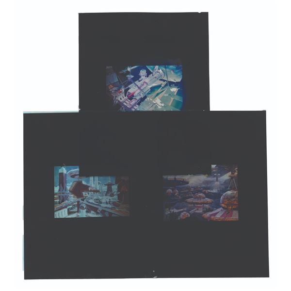 Three EPCOT Horizons Queue Transparencies.