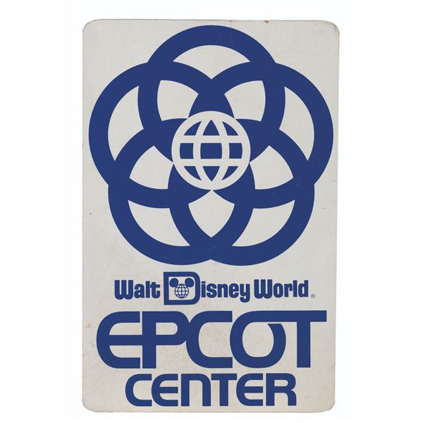 An EPCOT Center Original Logo Sign.