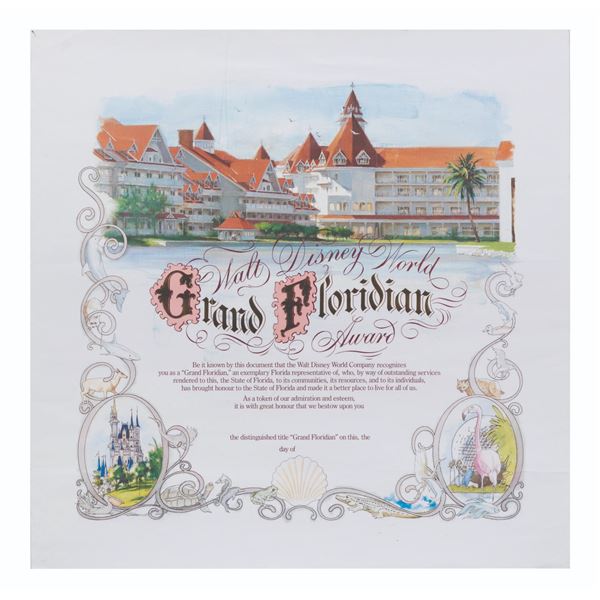 A Walt Disney World Grand Floridian Award