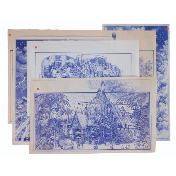 A Set of Kings Island Concept Blueprints.