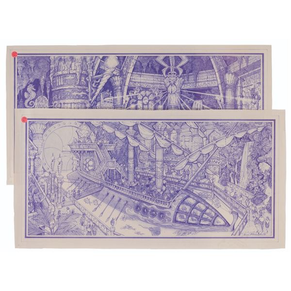 A Pair of Neptune's Arcade Concept Prints.