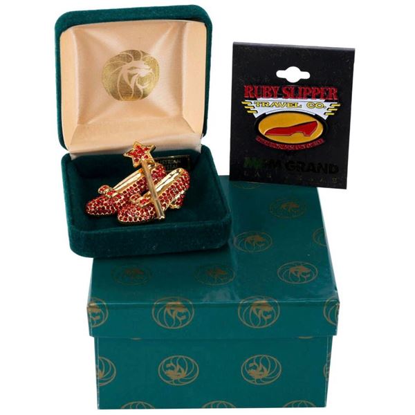 A Pair of MGM Grand "The Wizard of Oz" Pins with Box.