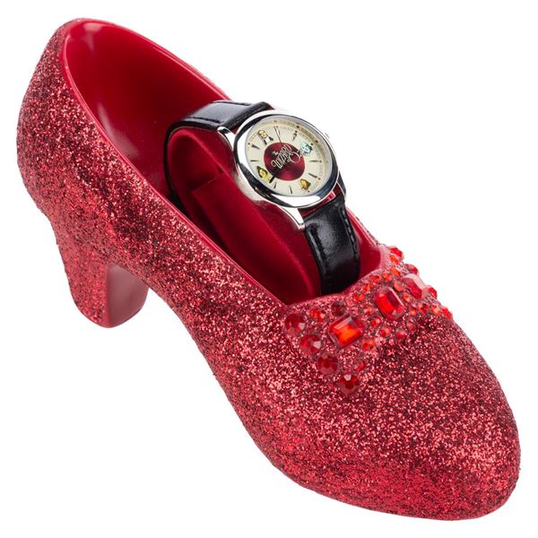 A "The Wizard of Oz" Fossil Watch with Ruby Slipper Display Case.