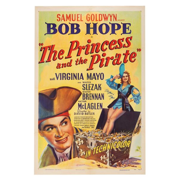 A Signed "The Princess and the Pirate" One-Sheet.