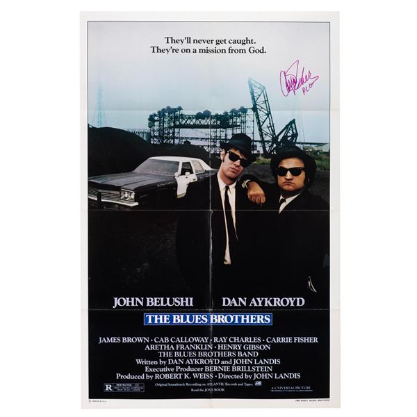 A "The Blues Brothers" One-Sheet Signed by Carrie Fisher.
