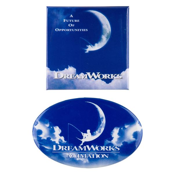 A Pair of Dreamworks Pinback Buttons.
