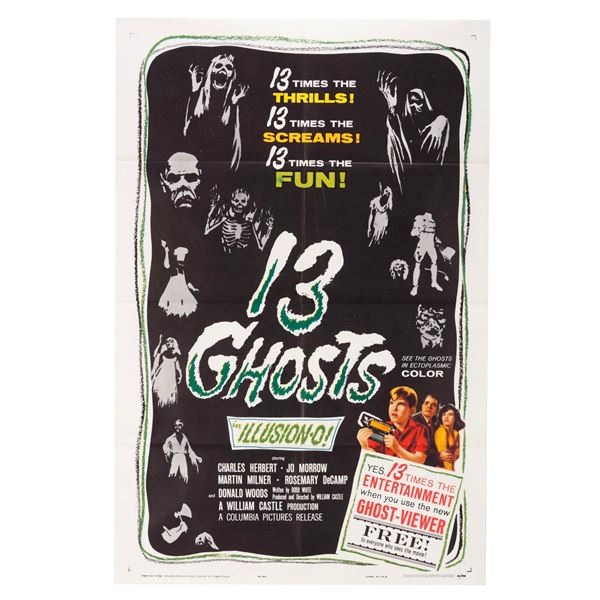 A 1960 William Castle's "13 Ghosts" One-Sheet.
