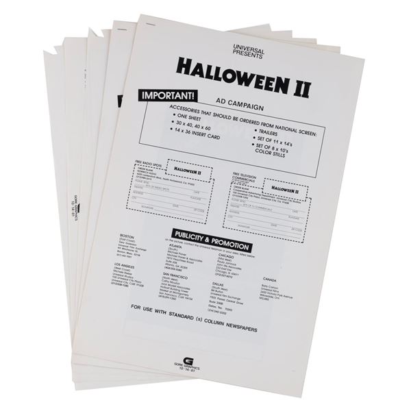 A Trio of "Halloween II" and "Halloween III" Pressbooks.