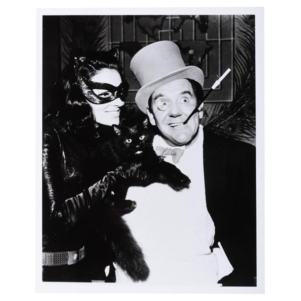 A "Batman" Penguin and Catwoman Publicity Photo.
