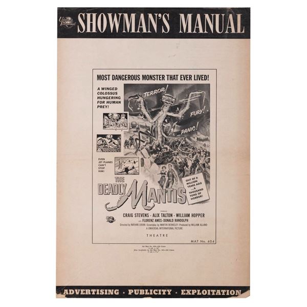 A "The Deadly Mantis" Pressbook.