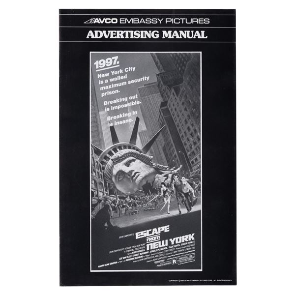 An "Escape From New York" Pressbook.