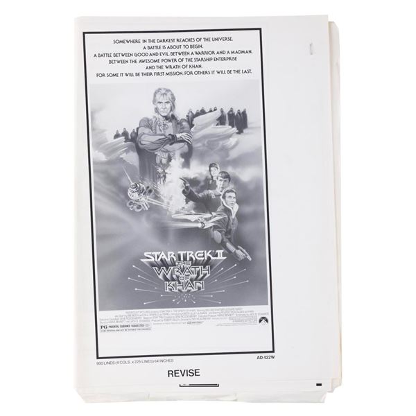 A "Star Trek II: The Wrath of Khan" Pressbook.
