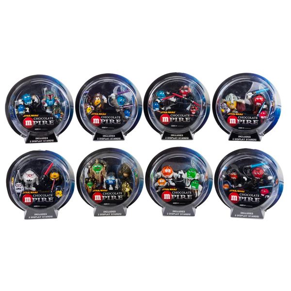 An M&M's Star Wars Chocolate M-Pire Figure Set Collection.
