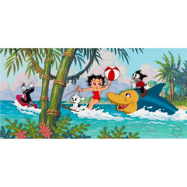 A Betty Boop "Tropical Paradise" Hand-Painted Cel.
