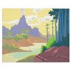 Image 1 : A Hanna Barbera "Valley of the Dinosaurs" Background Concept Painting.