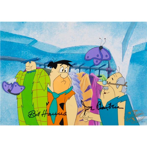 A Signed "I Yabba-Dabba Do!" Flintstones Production Cel.