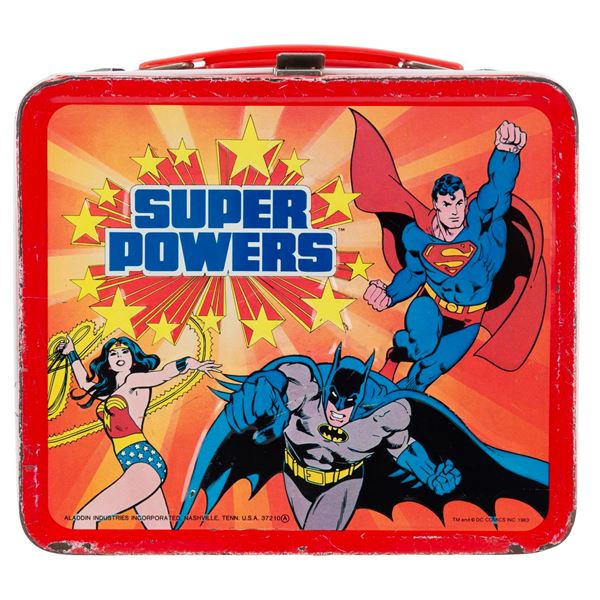 A DC Super Powers Lunch Box by Aladdin.