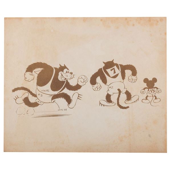 An Early Mickey Mouse and Pete Model Sheet.