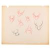 Image 1 : Original Deer Designs for "Snow White and the Seven Dwarfs."