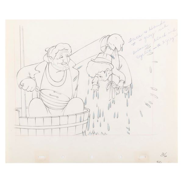 An Original Production Drawing from "Mother Goose Goes Hollywood."