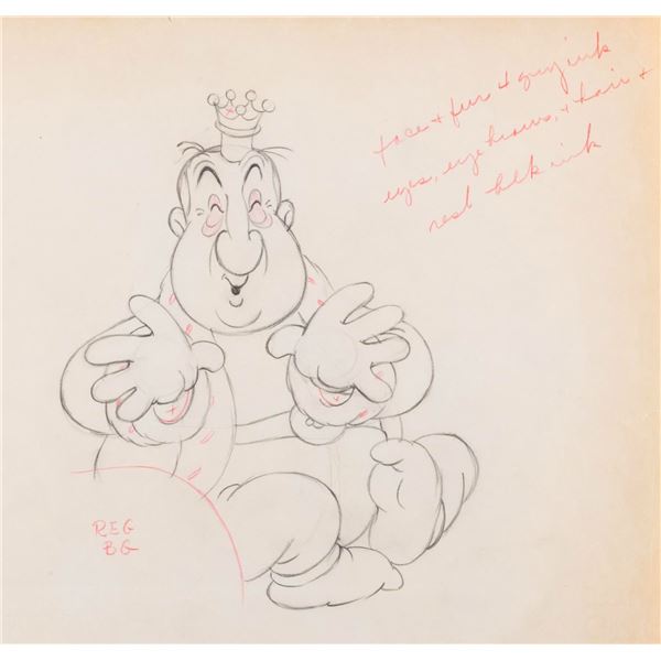 An Original Production Drawing from "Mother Goose Goes Hollywood"