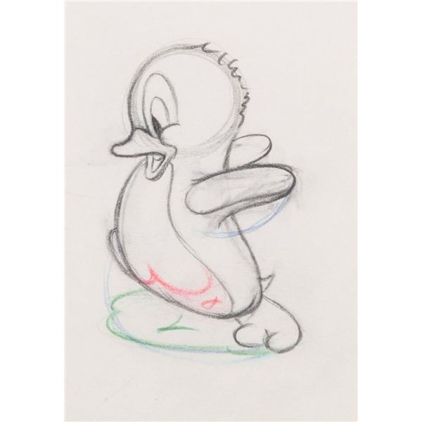 An Original Production Drawing from "Donald’s Penguin."