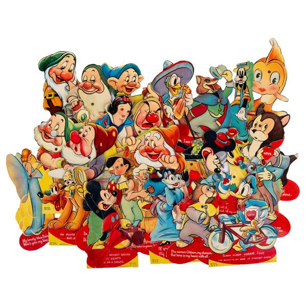 A Collection of Disney Mechanical Valentine Cards.