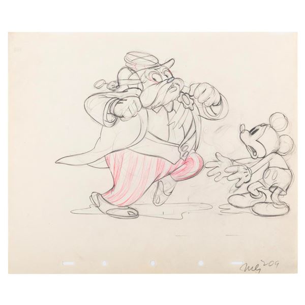 A Mickey Mouse "Society Dog Show" Production Drawing.
