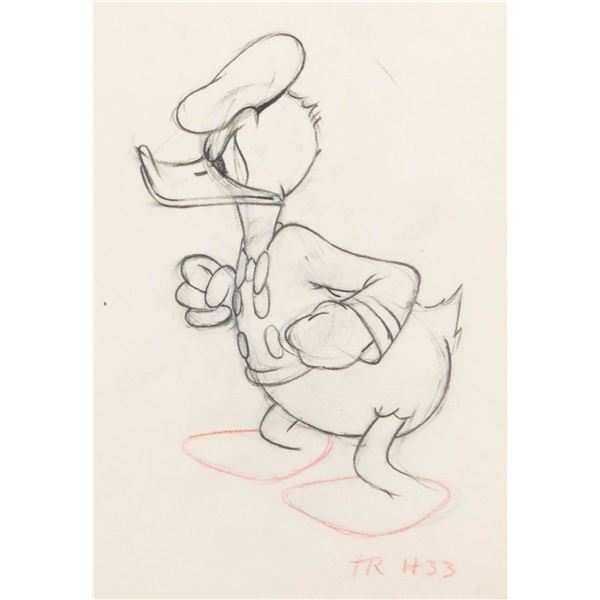 An Original Production Drawing of Donald Duck.