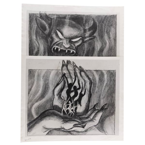 A Pair of Studio Photographic Prints of Concepts from "Fantasia."