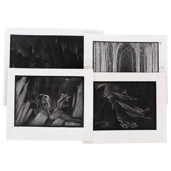 Four Studio Photographic Prints of Concepts from "Fantasia."