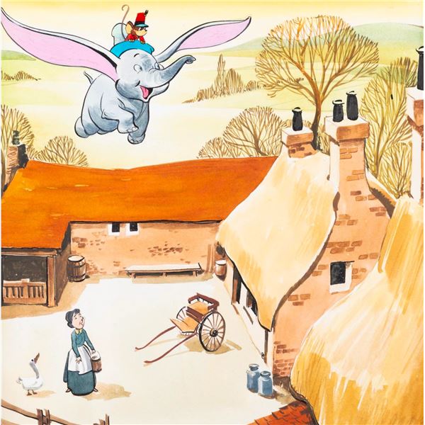 A Dumbo Original Painting for Disneyland Magazine.