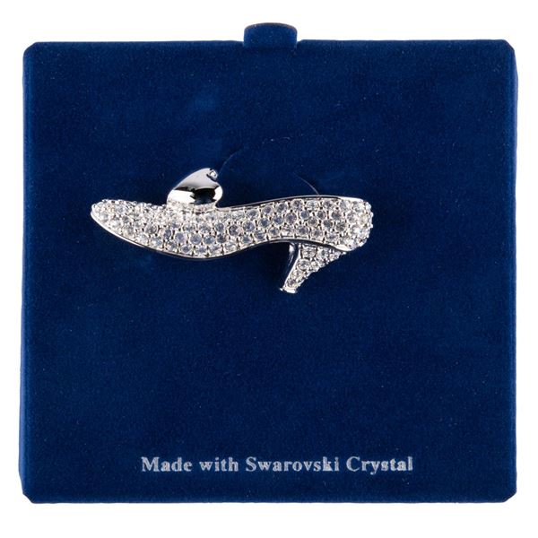 A "Cinderella" Slipper Swarovski Brooch.