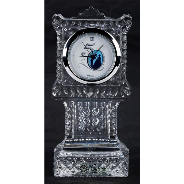 A Crystal "Cinderella" 50th Clock Tower Desk Clock.