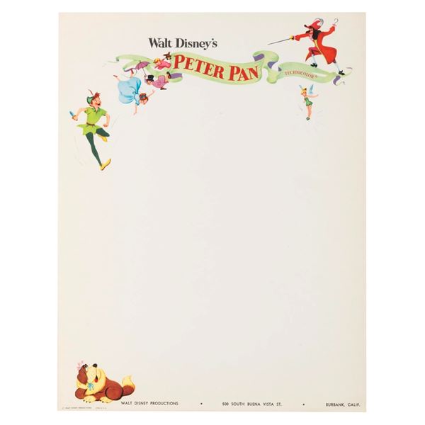 A Page of "Peter Pan" Stationery.