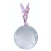 Image 2 : A Pink Tinker Bell on Globe Crystal Figurine.